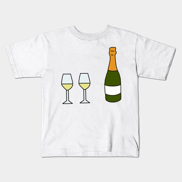 WINE Kids T-Shirt by basiastachurska